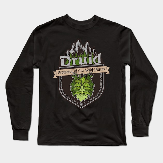 Druid - Protector of the Wild Places Long Sleeve T-Shirt by KennefRiggles